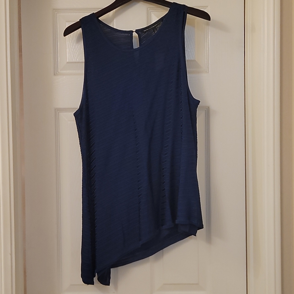 NWT WHBM knit asymmetrical sweater tank Sz L